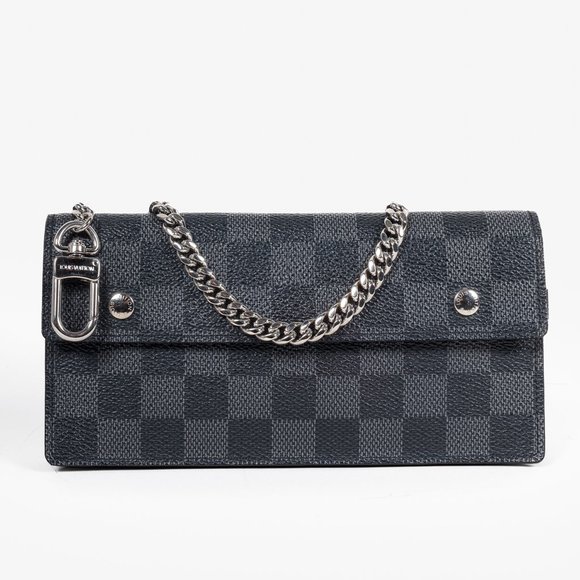 Louis Vuitton Damier Graphite Chain Wallet - Picture 1 of 12